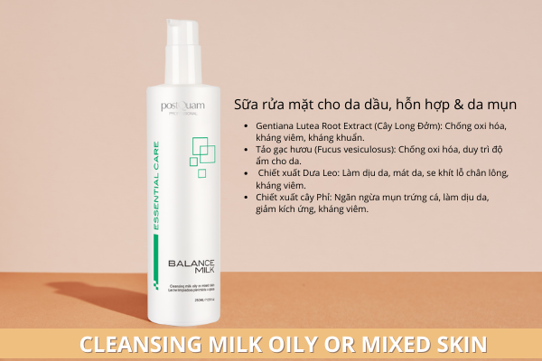 Sữa rửa mặt cho da dầu, hỗn hợp & da mụn - postQuam Việt Nam
